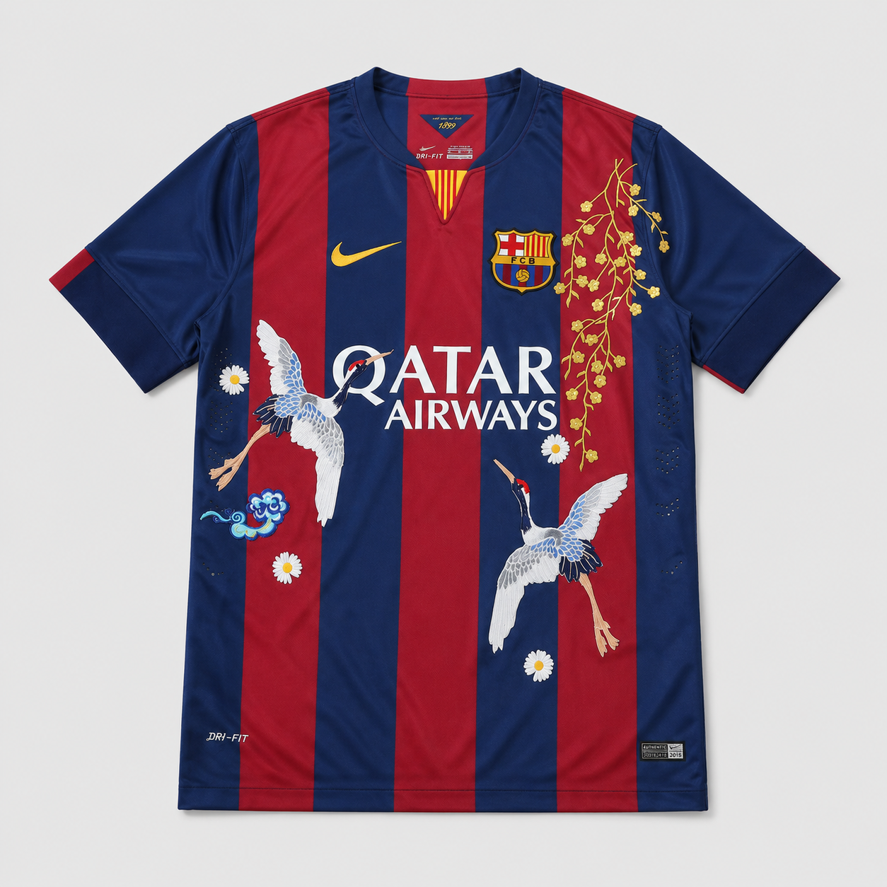Retro Home 2014/15 Embroidered Shirt - Match Day